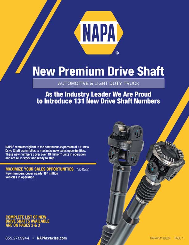 We Are Proud to Introduce 131 New Drive Shaft Numbers