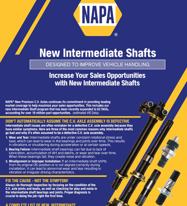 Increase Your Sales Opportunities with New Intermediate Shafts