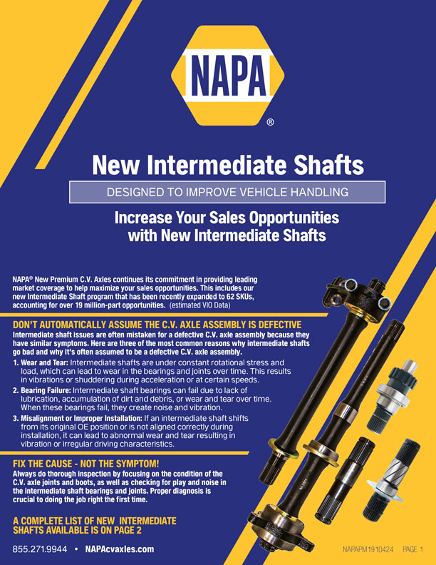 Increase Your Sales Opportunities with New Intermediate Shafts