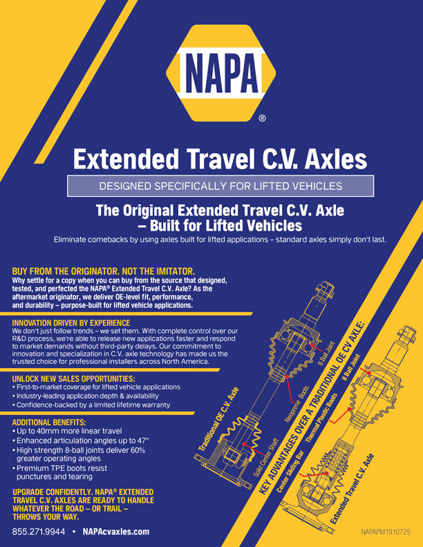 Eliminate Comebacks by Using Axles Built for Lifted Applciations